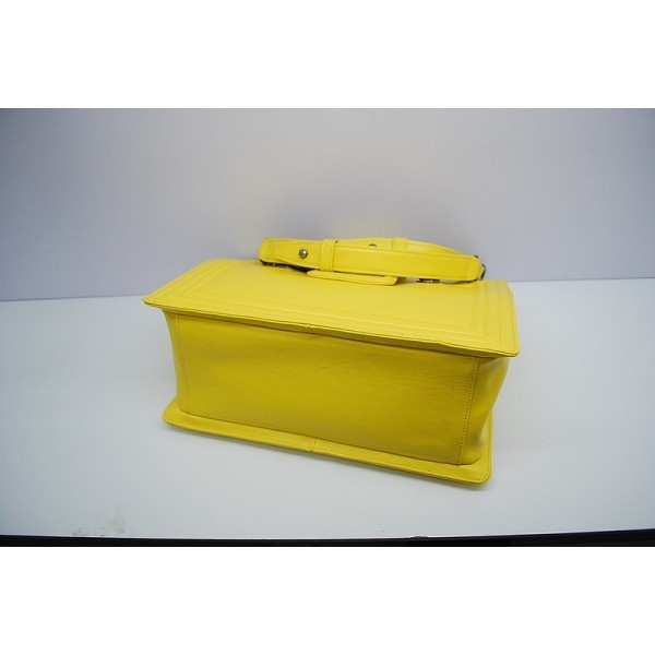 A66708 Chanel Bag Boy Vitello Giallo Limone Con Shw Vintage