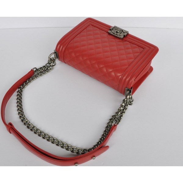 Borse Chanel Flap In Pelle Di Vitello A67086 Quilted Red Boy