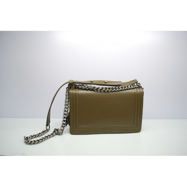 Boy Chanel A66711 Borsa In Pelle Di Vacchetta Con Verde Scuro Vi