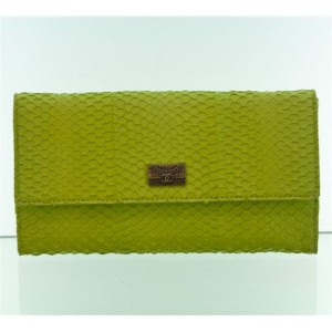 Chanel A50951 Portafogli Serpente Giallo Fluorescente Di Grandi