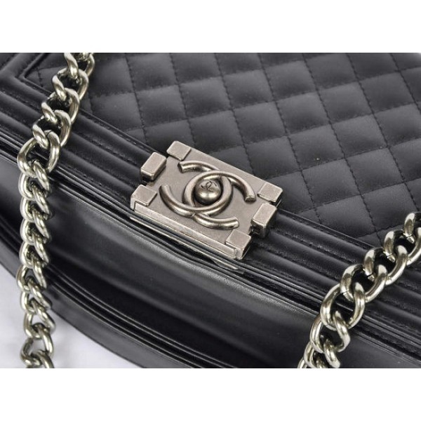 Chanel A67086 Flap Boy Borse In Pelle Di Vitello Nero Trapuntato