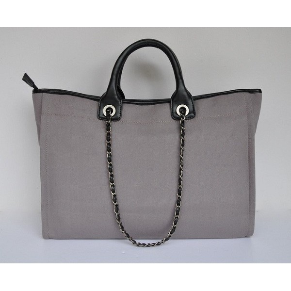 Borse Chanel Cambon A66942 Shopping Grigio Grande