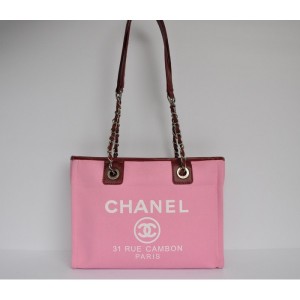 Chanel A66939 Borse Shopping Di Tela Cambon Rosa