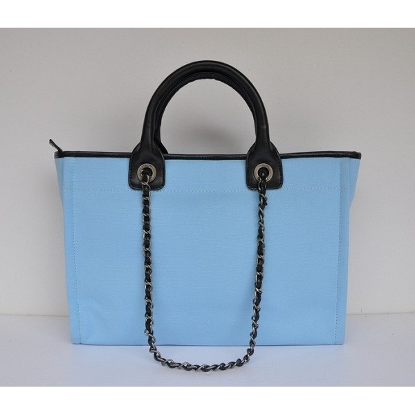 Chanel Cambon A66941 Blu Canvas Borse Per La Spesa