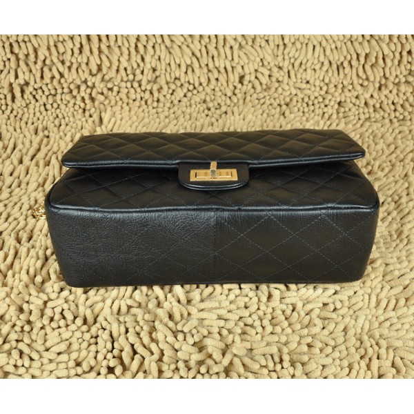 A28668 Chanel Classic Flap Bag In Pelle Di Vitello Nera Con Fini