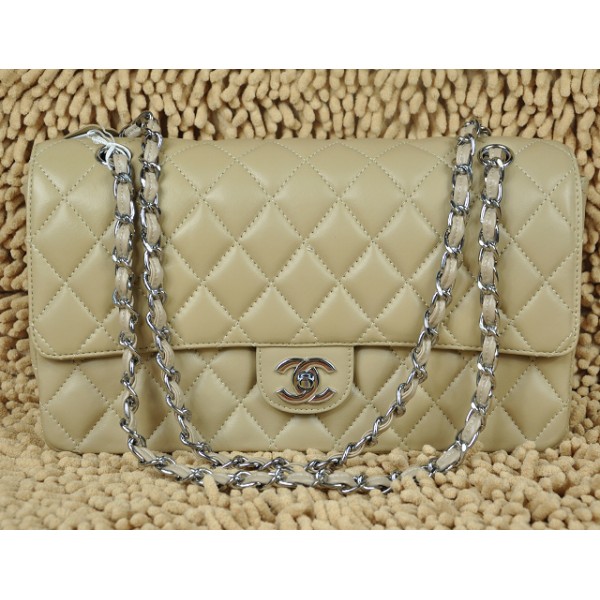 Borse Chanel Flap A01113 Agnello Albicocche Con Hardware Argento