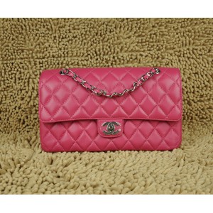 Borse Chanel Flap A01113 In Red Rose Agnello Con Shw