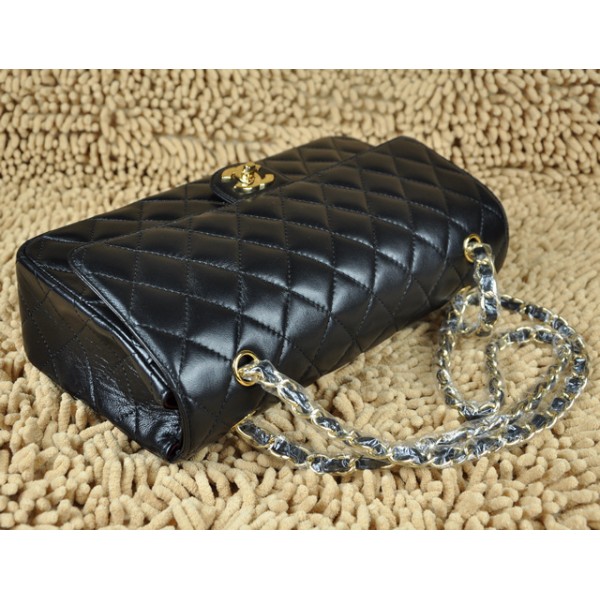 Borse Chanel Flap A01113 In Pelle Di Agnello Nero Con Hardware O