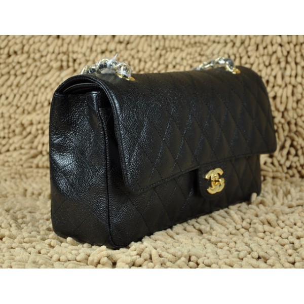 Chanel A01113 Borse Classic Flap In Caviar Black Con Oro Hw