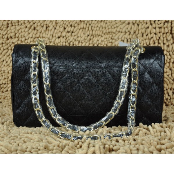 Chanel A01113 Borse Classic Flap In Caviar Black Con Oro Hw