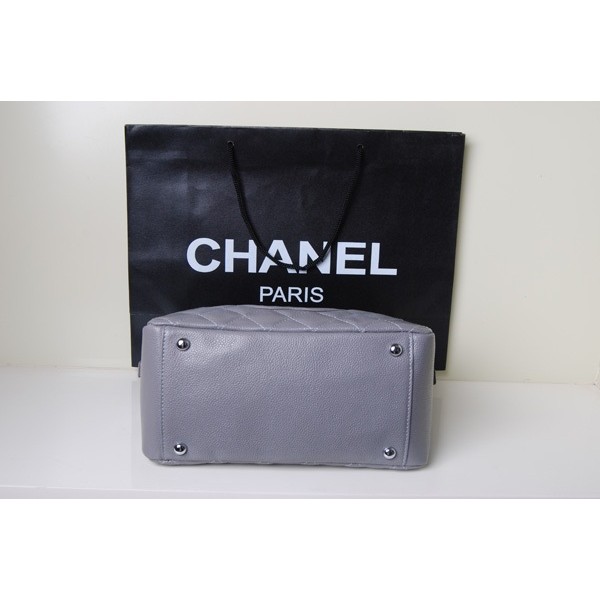Chanel A58004 Borse In Pelle Grigio Con Caviale Shw