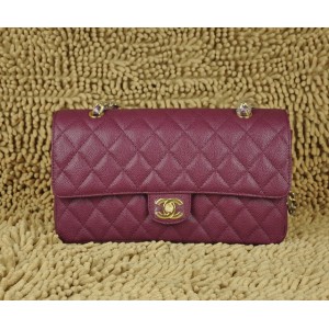 Chanel Caviar Flap Bag A01113 Viola Con Gold Standard