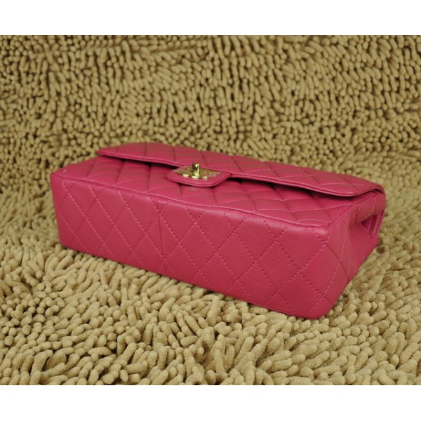 Rose Red Chanel A01113 Flap Borse Agnello Con Hardware Oro