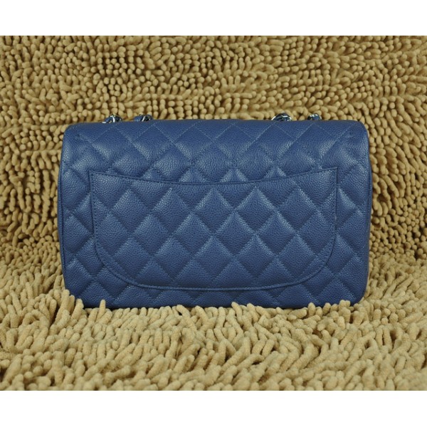 Blu Borse Chanel A28600 Jumbo Flap Con Grani Dargento Hw