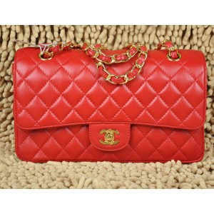 Borse Chanel 1112 Flap Agnello Red Classic Con Oro Hw