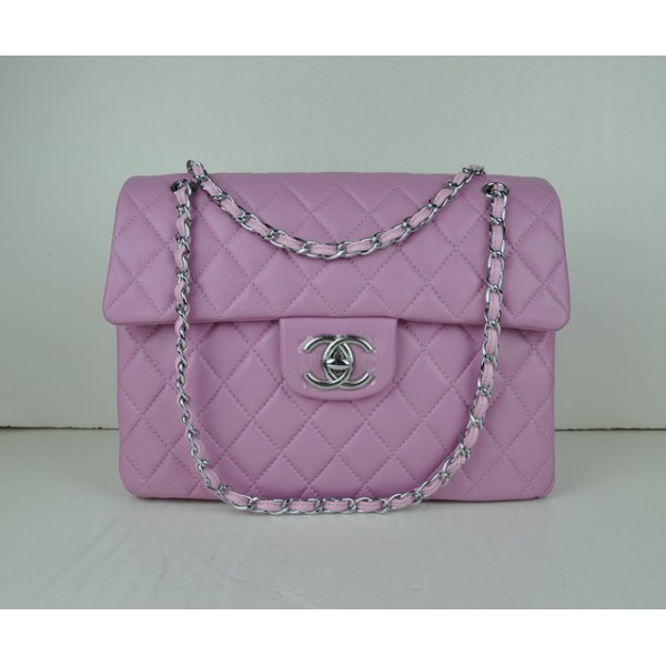 Borse Chanel Flap A46558 In Pelle Di Agnello Rosa Con Hardware A