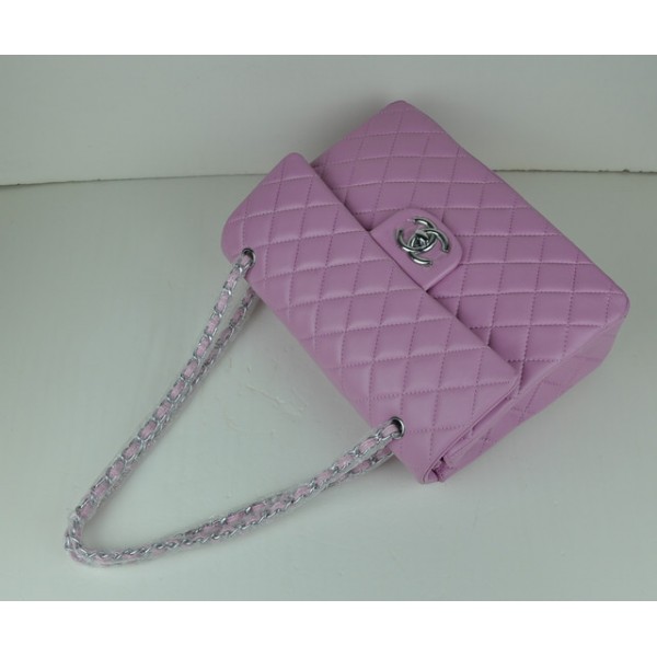 Borse Chanel Flap A46558 In Pelle Di Agnello Rosa Con Hardware A