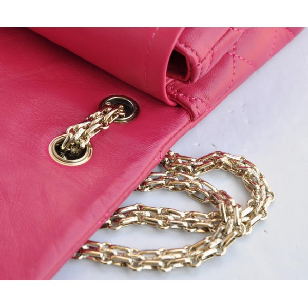 Chanel 2011 Rose Red Borse Flap Pelle Di Agnello Con Hardware Or