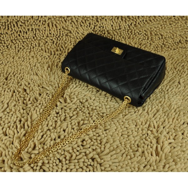 Chanel 28670 Classic Black Flap Borse In Pelle Di Vitello Con Or