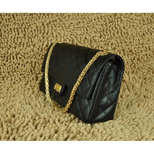 Chanel 28670 Classic Black Flap Borse In Pelle Di Vitello Con Or