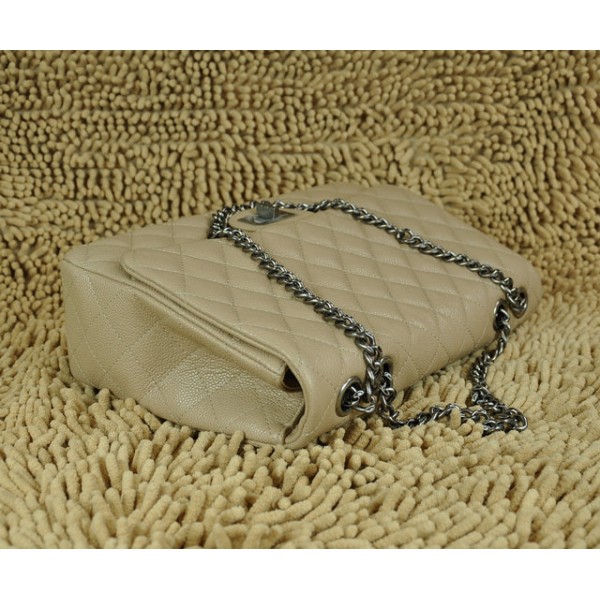 Chanel 28988 Classic Caviar Leather Flap Borse Albicocca Con Ecs