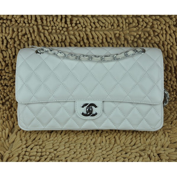 Chanel A01113 Flap Borse In Pelle Di Agnello Nero Con Argento Hw