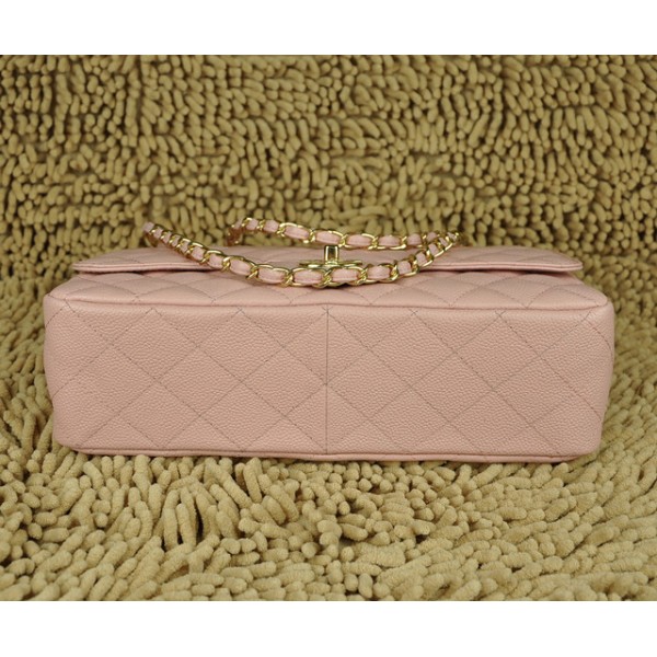 Chanel A28600 Borse Jumbo Flap In Pelle Rosa Con Oro Hw