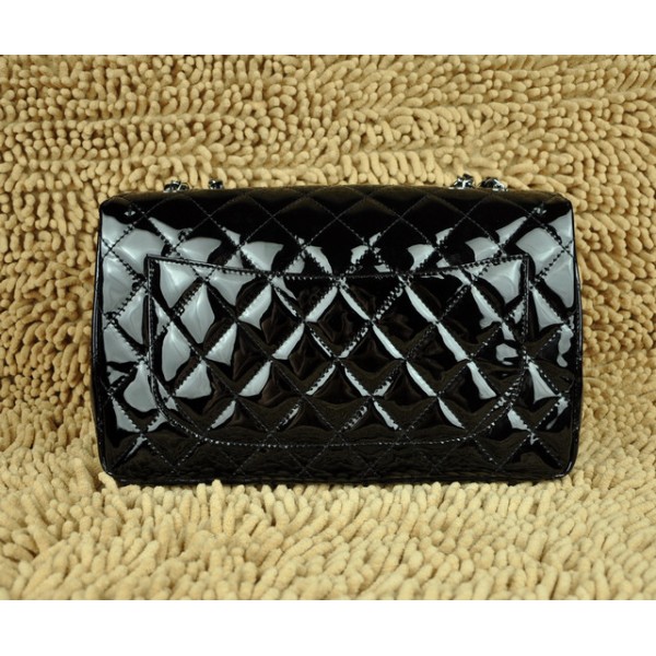 Chanel A28600 Borse Jumbo Flap In Vernice Nera Con Shw