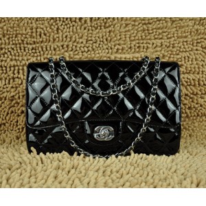 Chanel A28600 Borse Jumbo Flap In Vernice Nera Con Shw