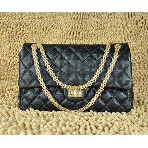 Chanel A30226 Flap Borse In Pelle Di Vitello Nera Con Hardware O