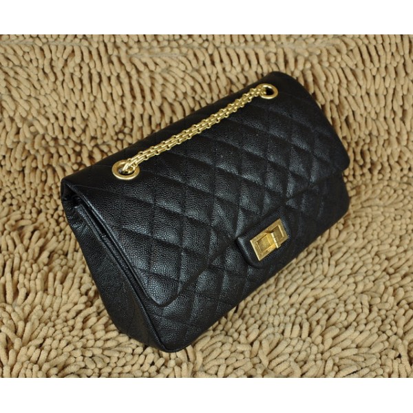 Chanel A30227 Borse Classic Flap In Caviar Black Con Oro