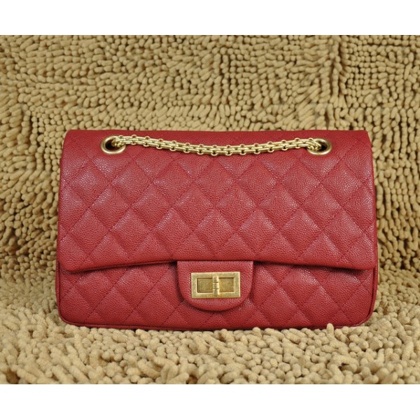 Chanel A30227 Borse Classic Flap In Caviar Red Con Hardware Oro