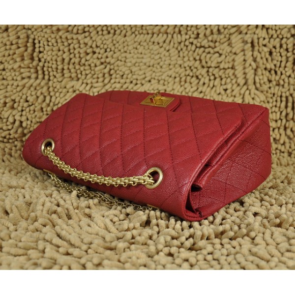 Chanel A30227 Borse Classic Flap In Caviar Red Con Hardware Oro