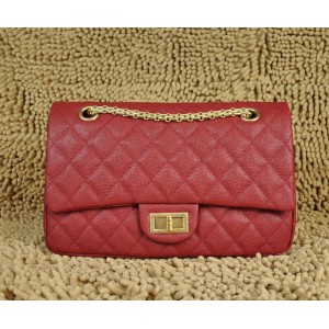 Chanel A30227 Borse Classic Flap In Caviar Red Con Hardware Oro