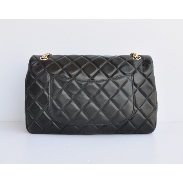 Chanel Flap Bag 2011 Black Agnello Doro