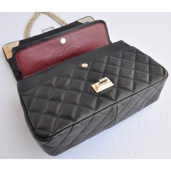 Chanel Flap Bag 2011 Black Agnello Doro