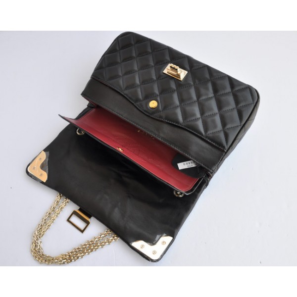 Chanel Flap Bag 2011 Black Agnello Doro