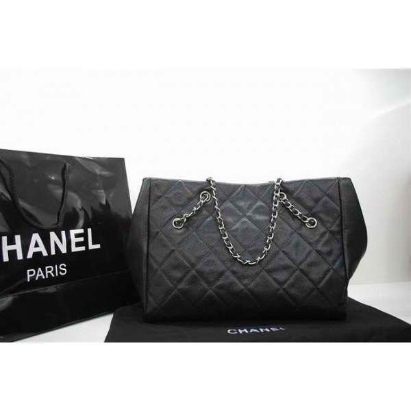 Chanel 36060 Caviar Borsa A Tracolla In Pelle Di Colore Nero