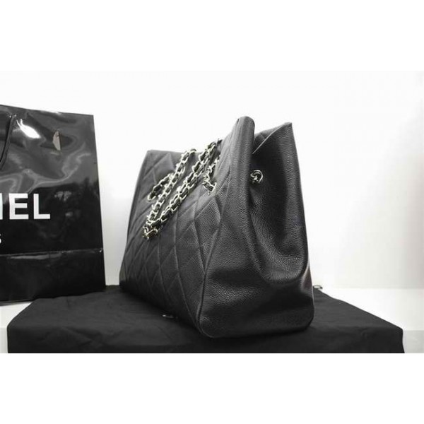 Chanel 36060 Caviar Borsa A Tracolla In Pelle Di Colore Nero