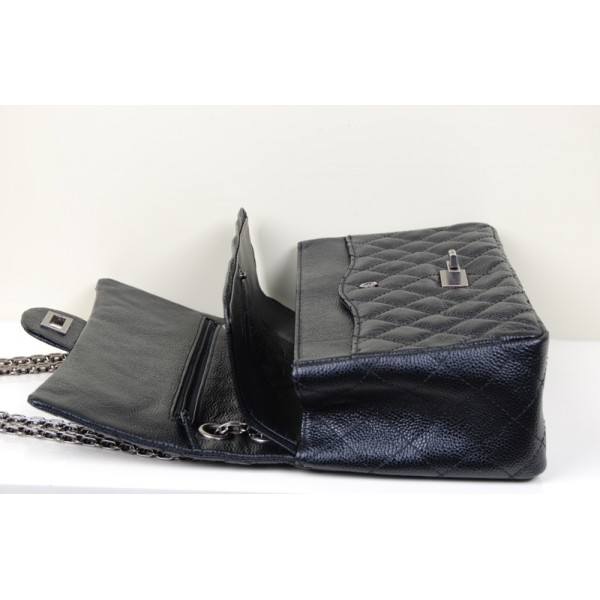 Chanel A37587 Caviar Black Leather Borse Flap Classic