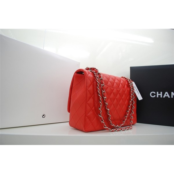 Chanel A47600 Flap Borse Maxi Rosso, Arancio, Con Hardware In Ar