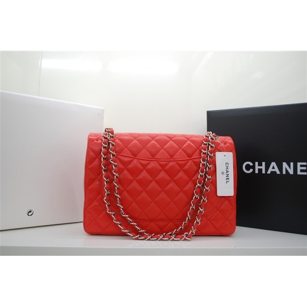 Chanel A47600 Flap Borse Maxi Rosso, Arancio, Con Hardware In Ar