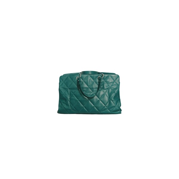 Chanel Classic Quilted In Pelle Fiore Verde Large Tote