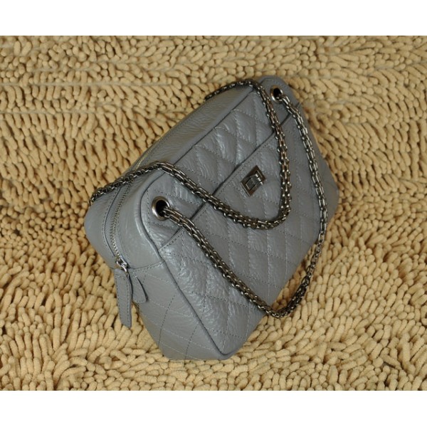 Chanel Classic Quilted In Pelle Grigia Custodia Per Fotocamera