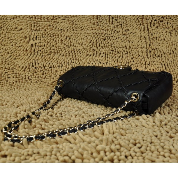 Chanel Quilted A35976 Nero Flap Borse Pelle Di Agnello Con Ghw