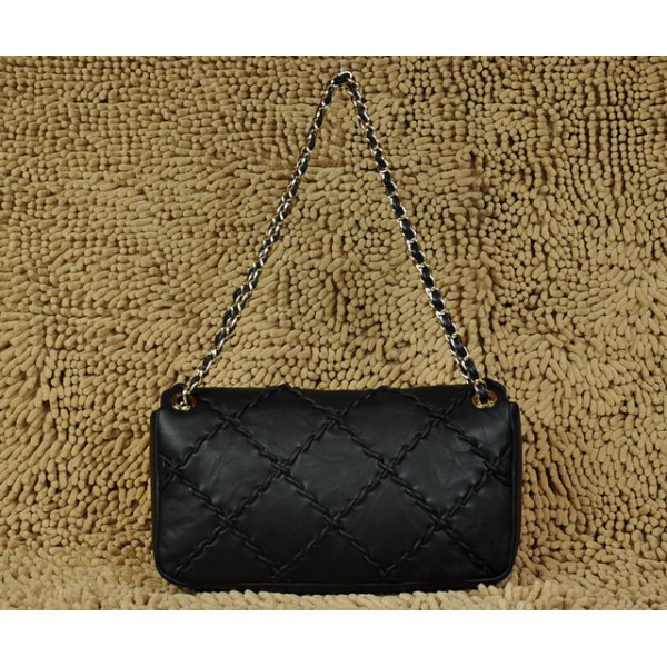 Chanel Quilted A35976 Nero Flap Borse Pelle Di Agnello Con Ghw