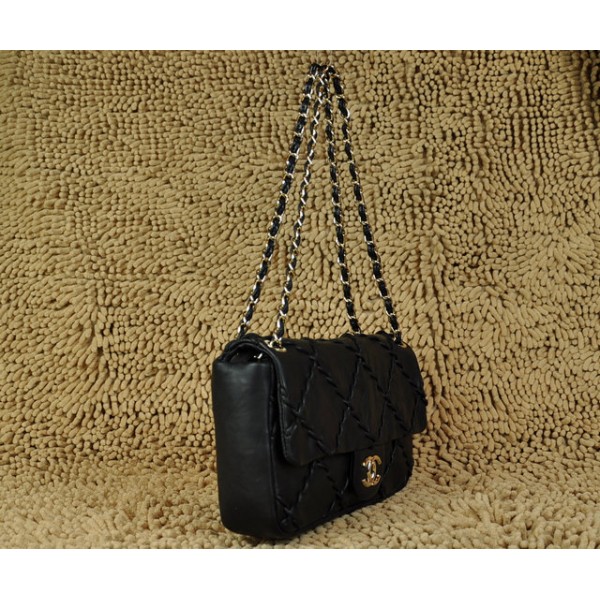 Chanel Quilted A35976 Nero Flap Borse Pelle Di Agnello Con Ghw