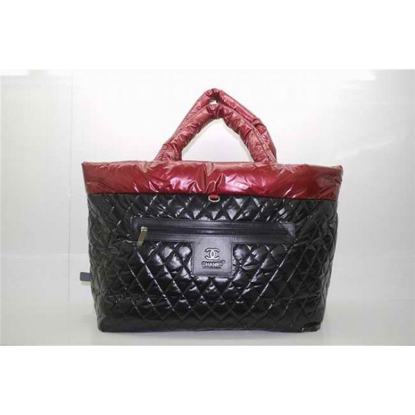 Chanel A47086 Reversibile Quilted Tote Nylon Large Red