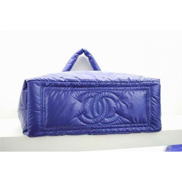 Chanel A47086 Reversibile In Nylon Trapuntato Grande Tote Blu