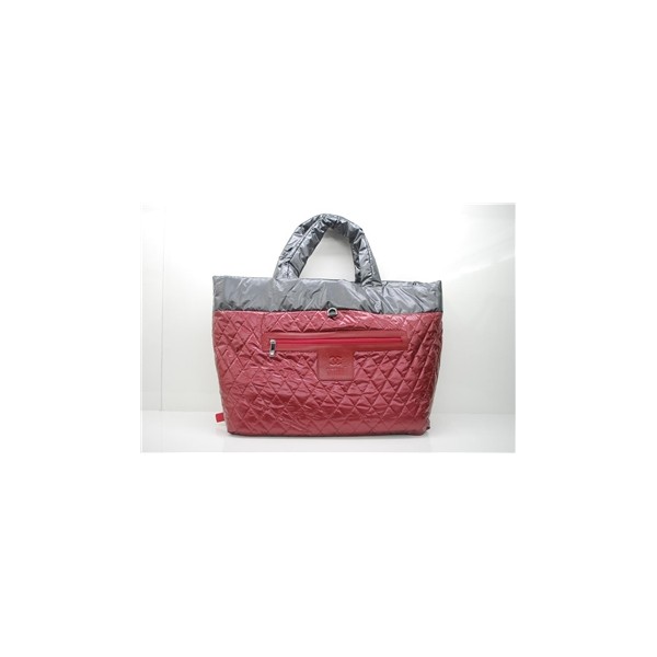 Chanel A47086 Reversibile In Nylon Trapuntato Grande Tote Grigio